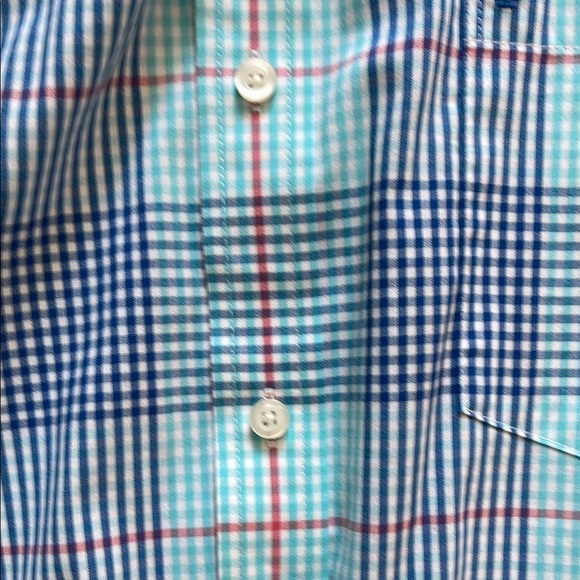 IZOD Men's Blue Plaid Shirt - Picture 4 of 6